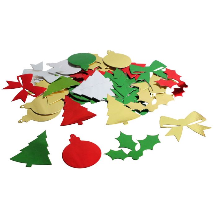 Metallic Card Festive Shapes Pack
