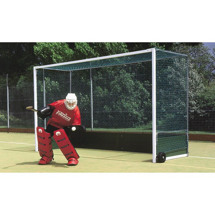 Harrod Sport Premier Hockey Goal - Regulation Backboard - White - Pair