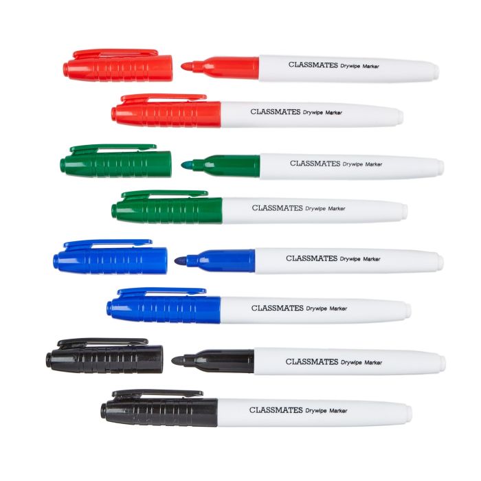 Classmates Whiteboard Marker Pens Black Bullet Tip - Pack of 100