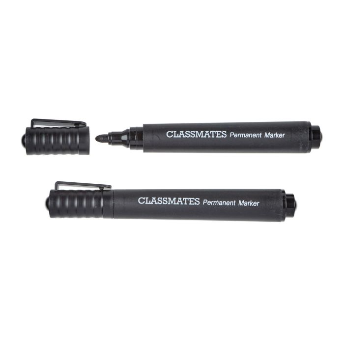 Classmates Permanent Marker Black Bullet Tip - Pack of 10