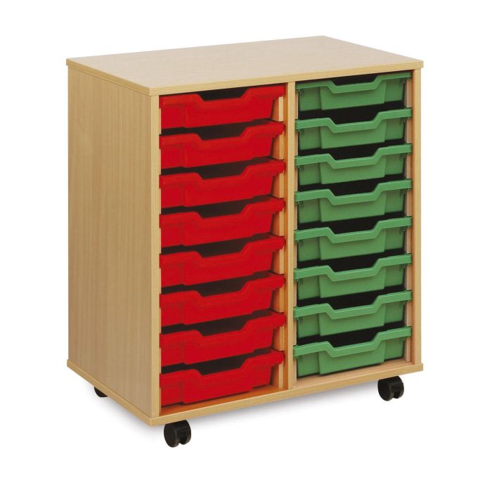 16 Shallow Tray Unit - Green Trays