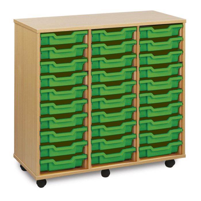 30 Shallow Tray Unit - Green Trays