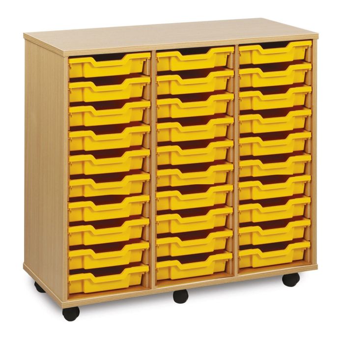 30 Shallow Tray Unit - Yellow Trays