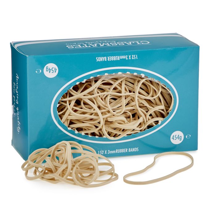 Classmates Rubber Bands - 152x3mm - Pack of 454g