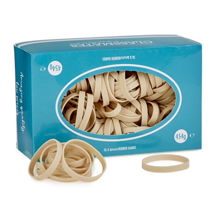 Classmates Rubber Bands - 76x6mm - Pack of 454g