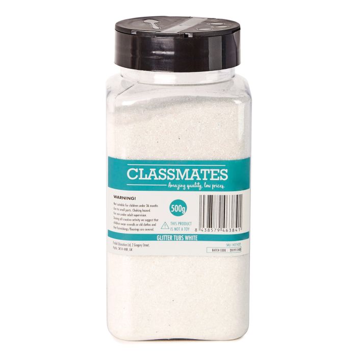 Classmates Glitter 500g - White