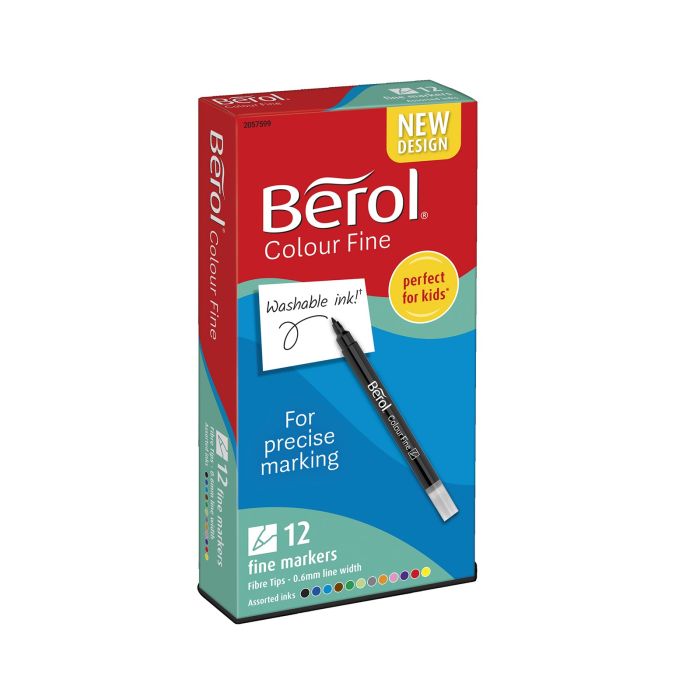 Berol Colour Fine Pens - Assorted - Pack of 12