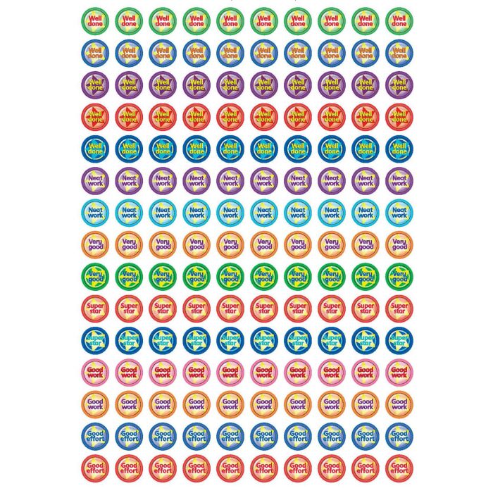 Star Word Stickers 10mm