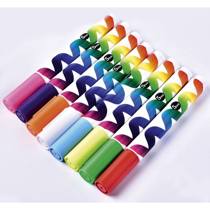 Fluorescent Chalk Markers - Pack of 8
