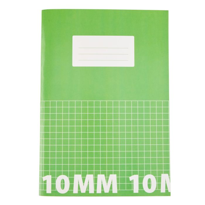Classmates A4 Tough Cover Exercise Books 80 Page 10mm Squared - Green - Pack of 50