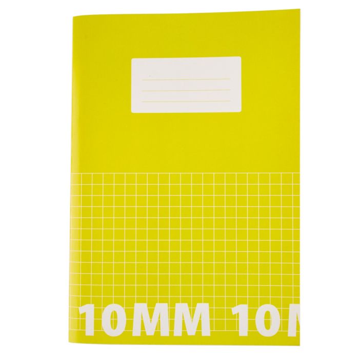 Classmates A4 Tough Cover Exercise Books 80 Page 10mm Squared - Yellow - Pack of 50