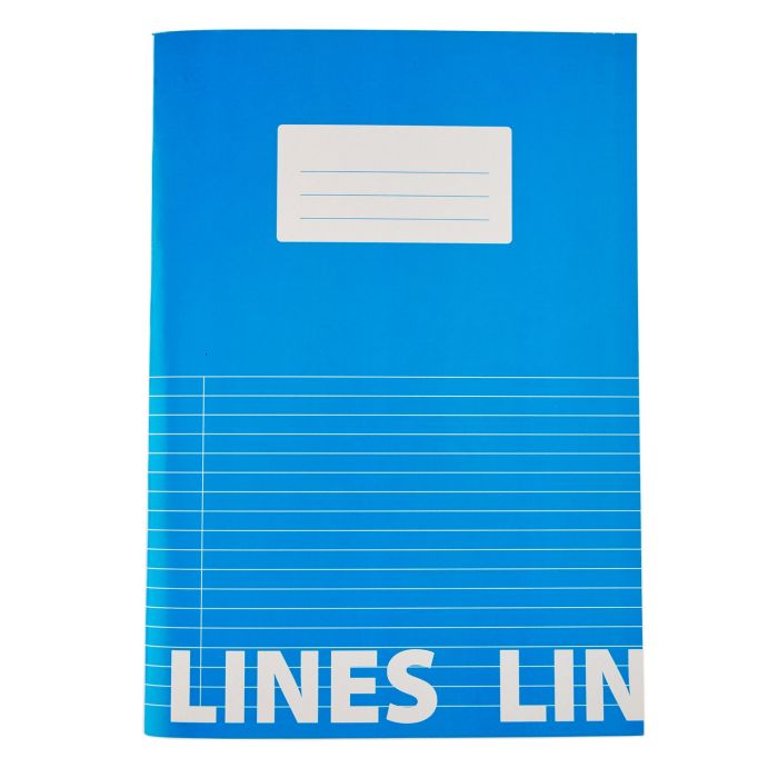 Classmates A4 Tough Cover Exercise Books 80 Page 8mm Ruled With Margin - Light Blue - Pack of 50
