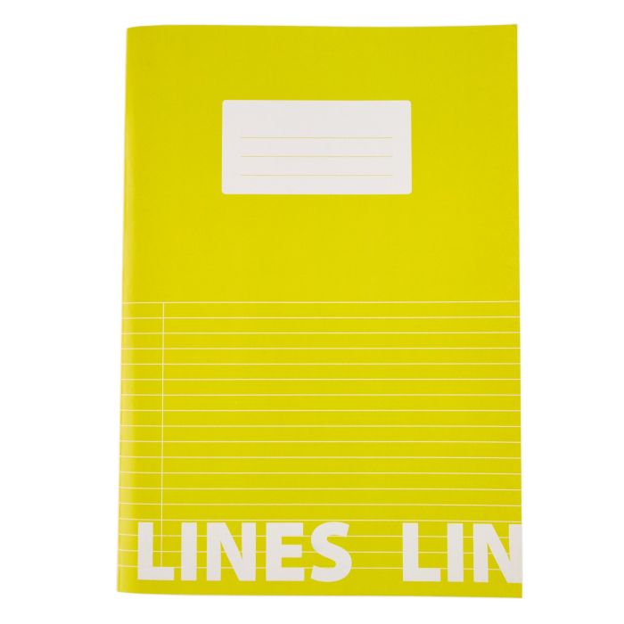 Classmates A4 Tough Cover Exercise Books 80 Page 8mm Ruled With Margin - Yellow - Pack of 50