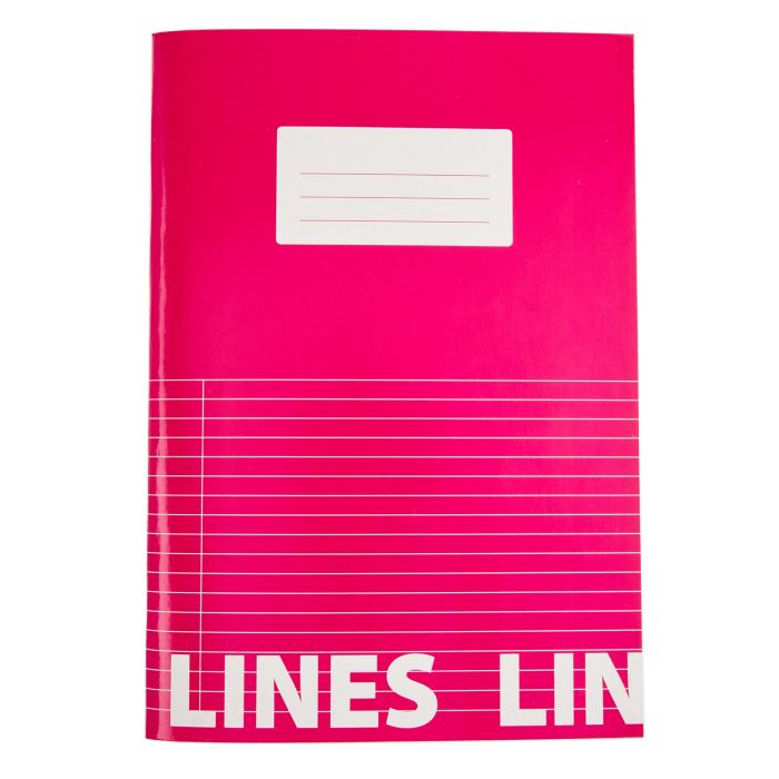 Classmates A4 Tough Cover Exercise Books 80 Page 8mm Ruled With Margin - Pink - Pack of 50