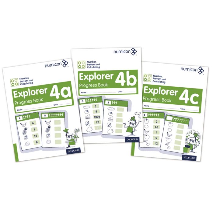 Numicon Number 4 Explorer Progress Book ABC