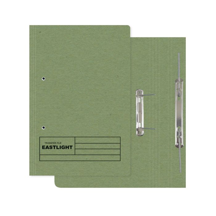 Eastlight Transfer Spring Files Foolscap - Green - Pack of 50