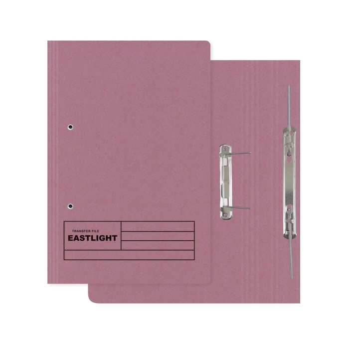 Eastlight Transfer Spring Files Foolscap - Pink - Pack of 50