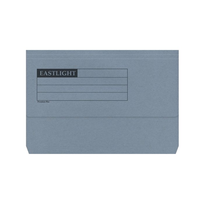 Eastlight Document Wallets Foolscap Half Flap - Blue - Pack of 50