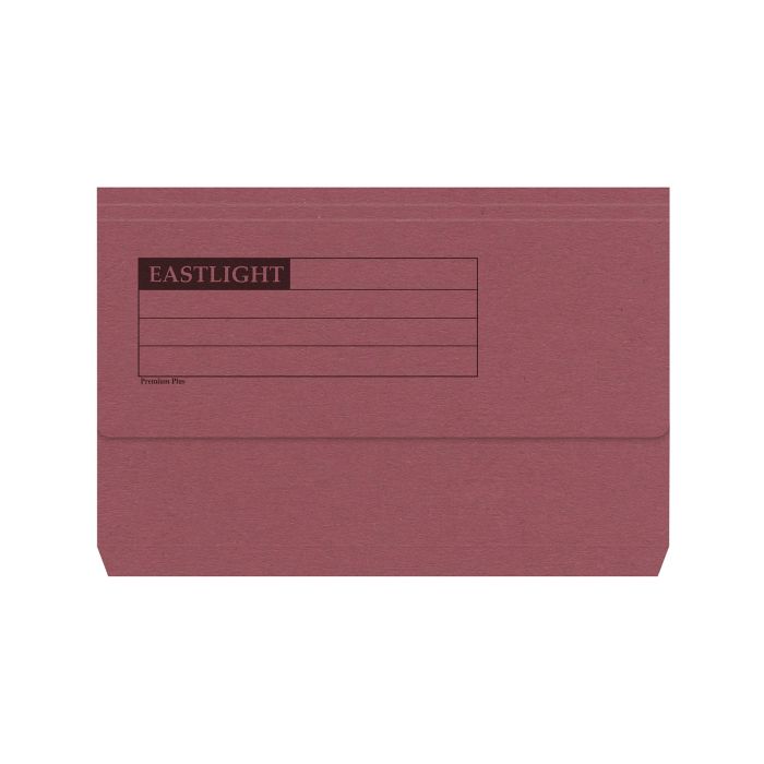 Eastlight Document Wallets Foolscap Half Flap - Red - Pack of 50