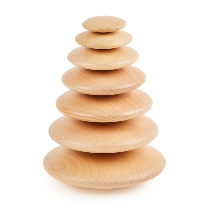 TickiT Natural Wooden Buttons - Pack of 7