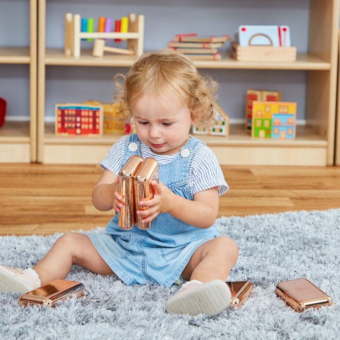 Rose Gold Magnetic Bricks - Pack of 5