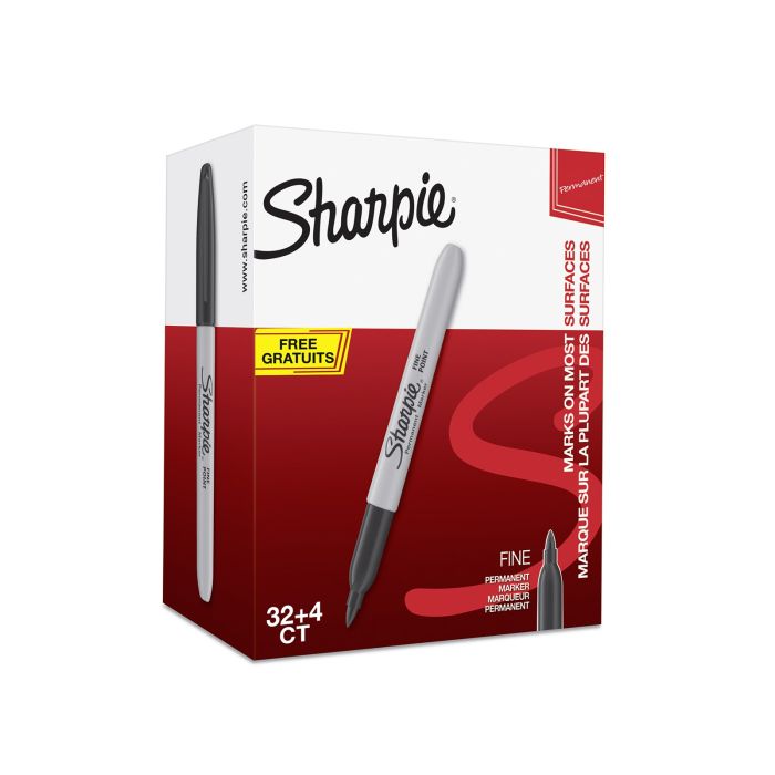 Sharpie Fine Permanent Markers Black - Pack of 36