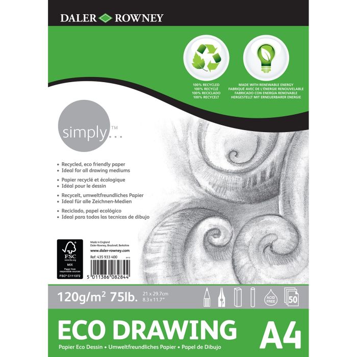 Daler-Rowney Simply Eco Drawing Pad - A4