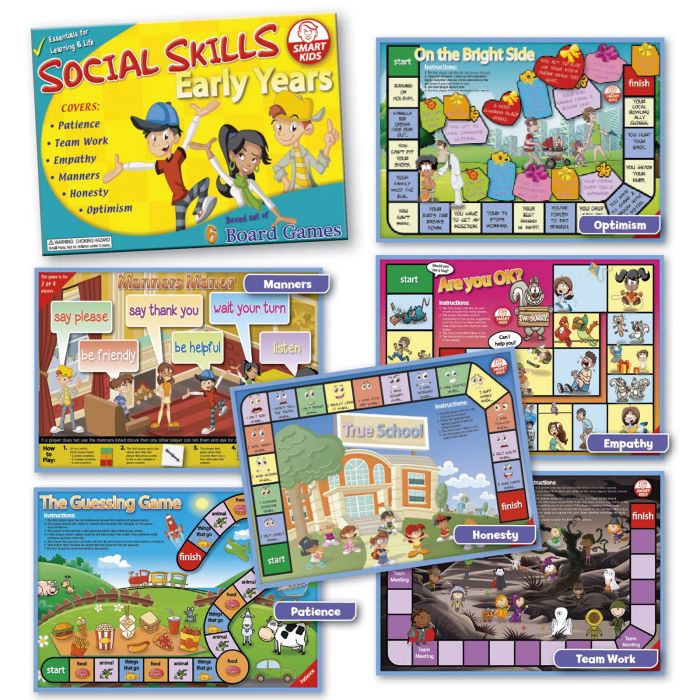 6 Social Skills Board Games Early Years - EYFS and KS1