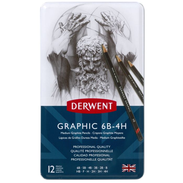 Derwent Graphic Pencils - Medium - Pack of 12
