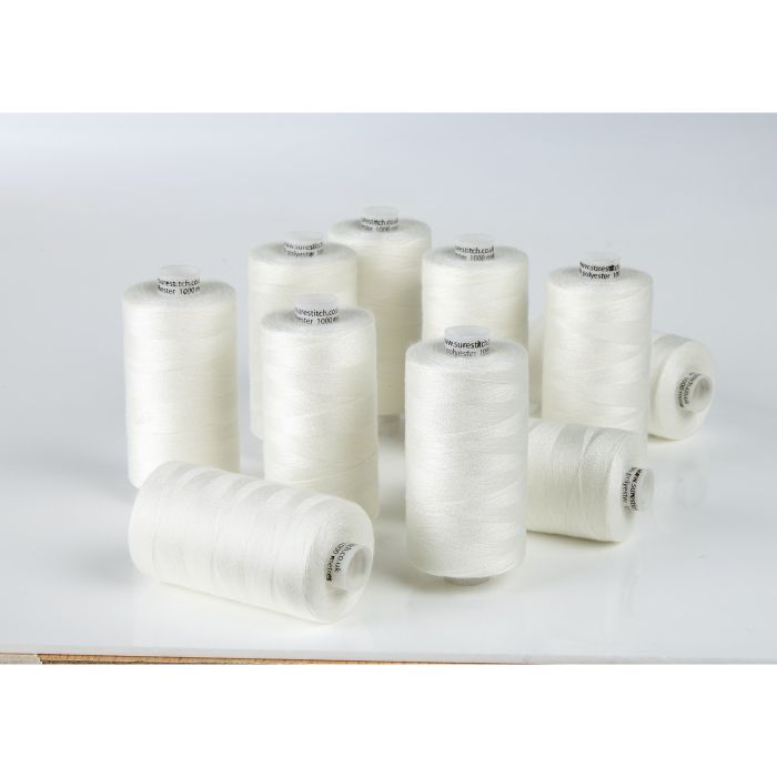 SureStitch 1000m Reel Mixed Packs - Off - White - Pack of 10