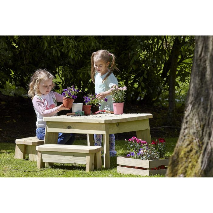 Square Table and Bench Set - Preschool