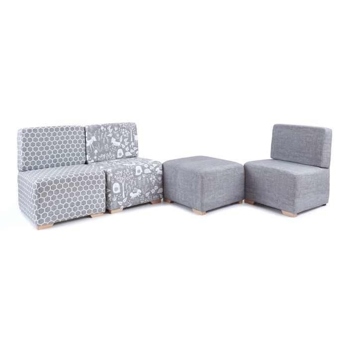 Woodland Modular Corner Sofa Set - Grey