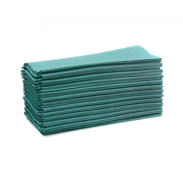 CentreFold Hand Towel Green 1ply - Pack of 15