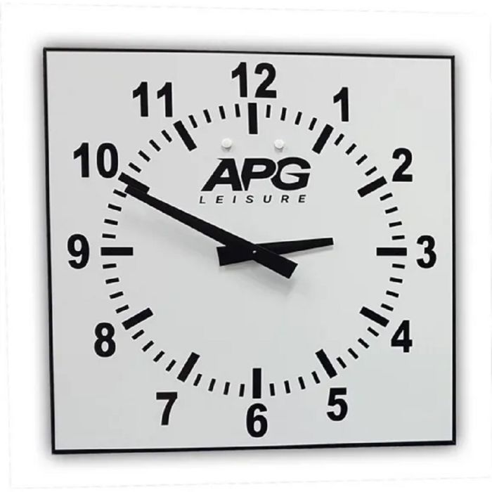 AGP Time of Day Clock - White/Black-100cm
