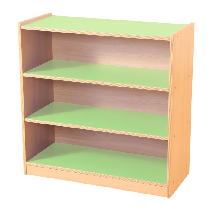 3 Shelf Bookcase - Green & Maple