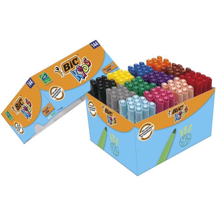 BIC Kids Visa Colour Felt Tips Broad - Pack of 144
