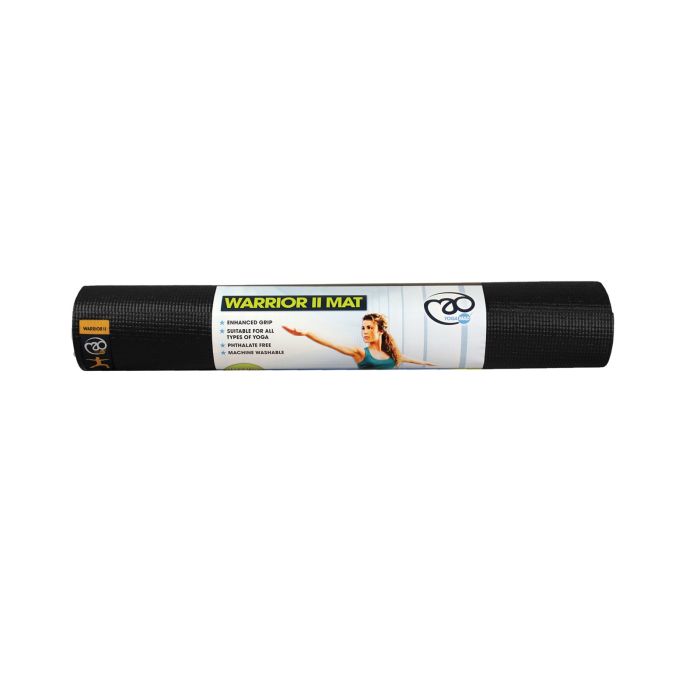 Fitness Mad Warrior Yoga II Mat - 4mm - Black