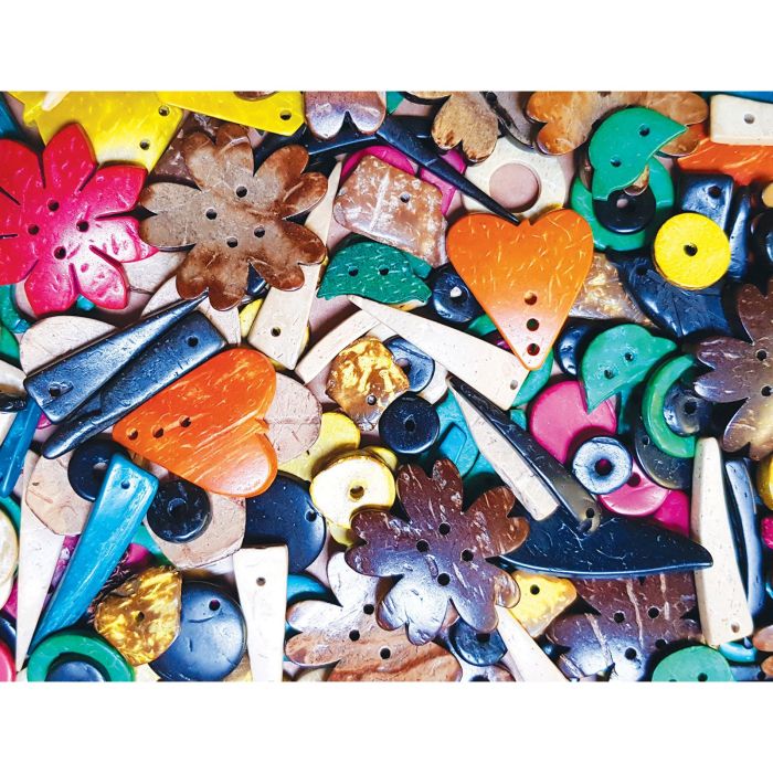 Recycled Coconut Shells - Assorted Shapes - 250g