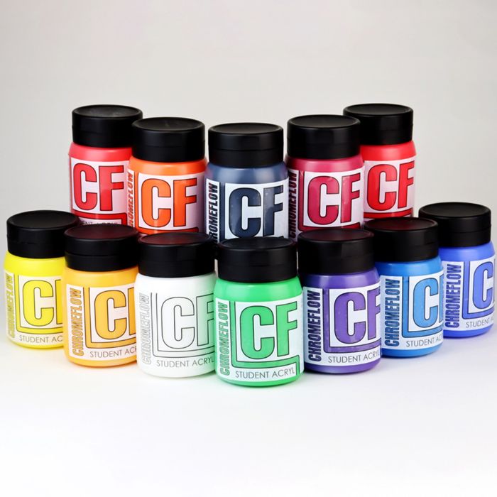 Chromeflow CF Student Acryl Paint - 500ml - Pack of 12