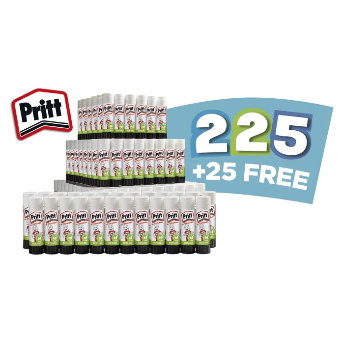 Original Pritt Glue Stick - 43g - Pack of 225 + 25 FREE
