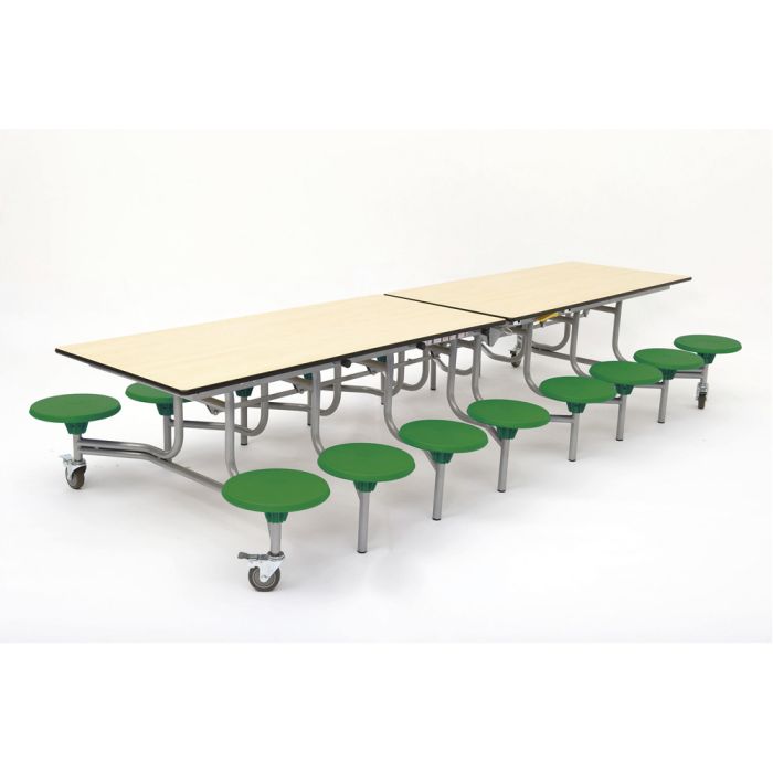 Rectangular 16 Seat Table - Green - Maple
