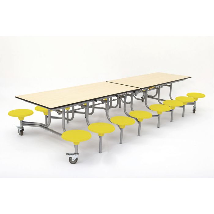 Rectangular 16 Seat Table - Yellow - Maple