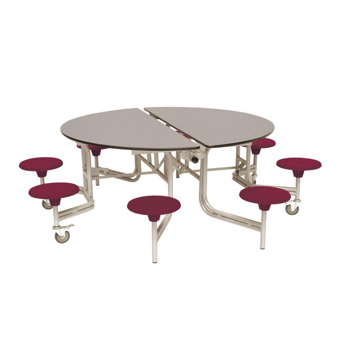 Primary Circular 8 Seater Table Wine Seat Grey Top