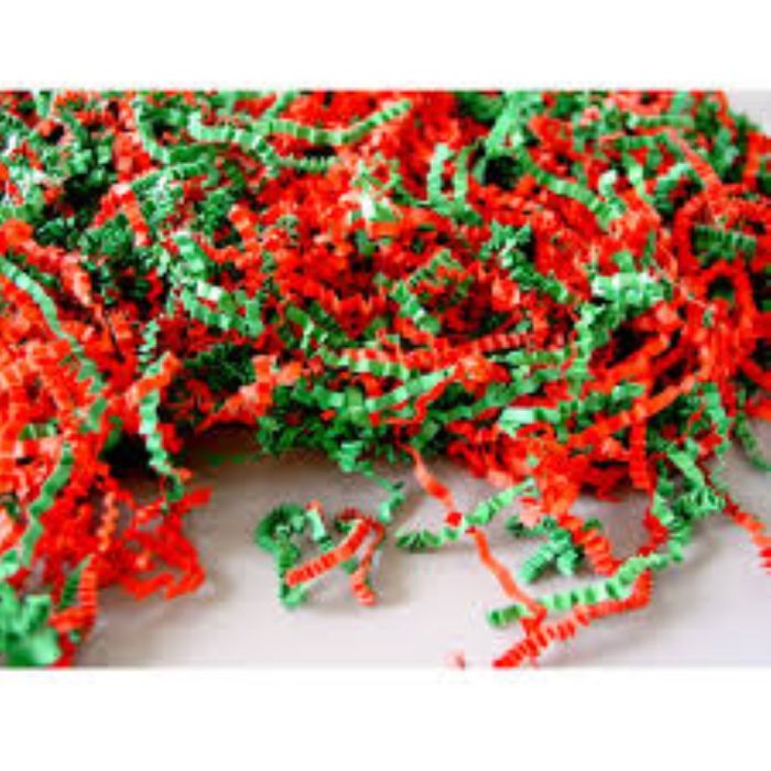 Wrinkle Paper Shreds 56g - Red and Green