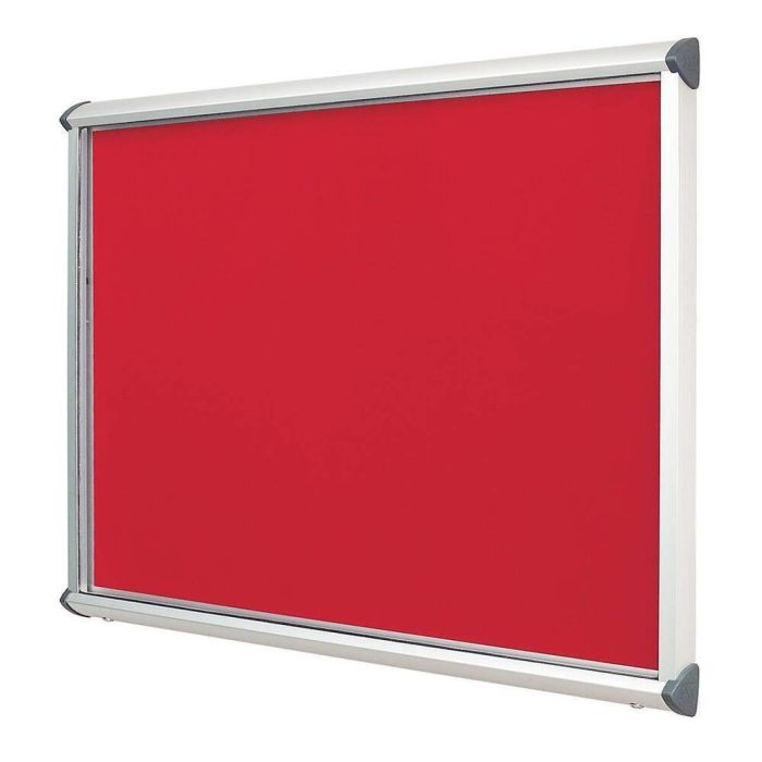 Shield Interior Showcase Aluminium Frame 575 x 712mm - Scarlet