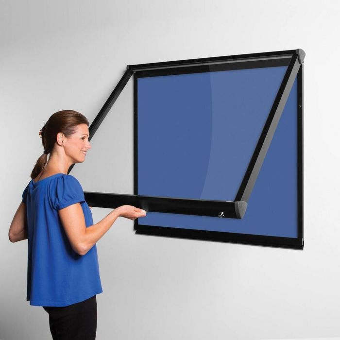 Shield Interior Showcase Black Frame 575 x 712mm - Blueberry
