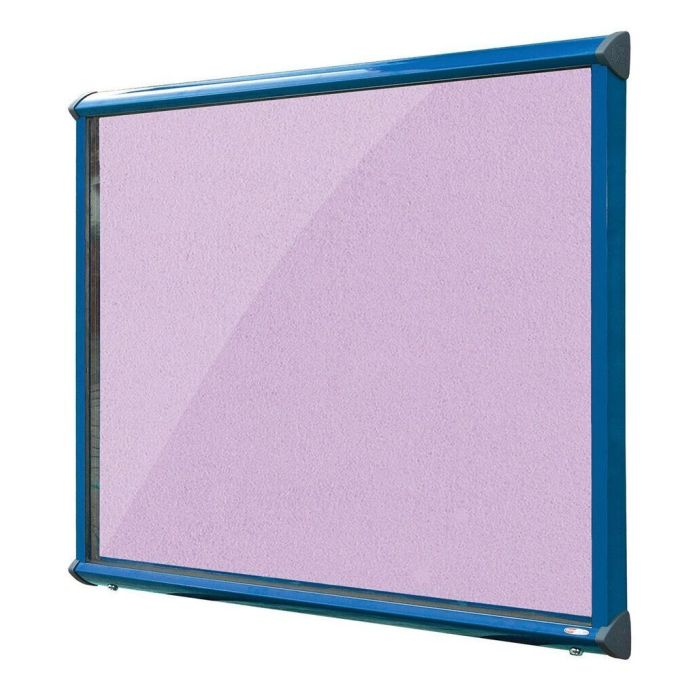 Shield Interior Showcase Blue Frame 575 x 712mm - Lilac