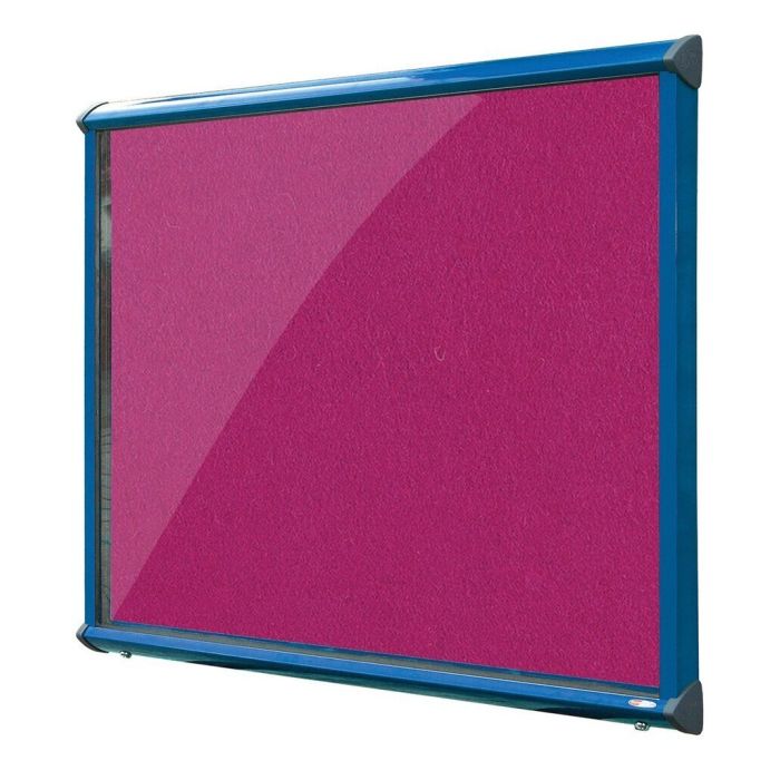 Shield Interior Showcase Blue Frame 575 x 712mm - Magenta