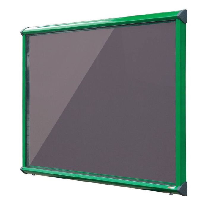 Shield Interior Showcase Green Frame 575 x 712mm - Gunmetal