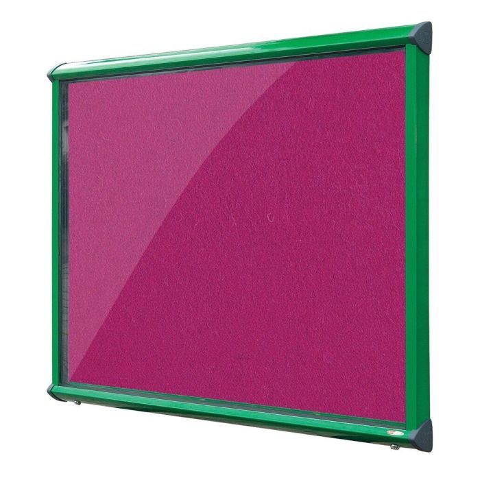 Shield Interior Showcase Green Frame 575 x 712mm - Magenta